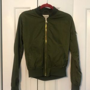 Forever 21 Army green bomber jacket